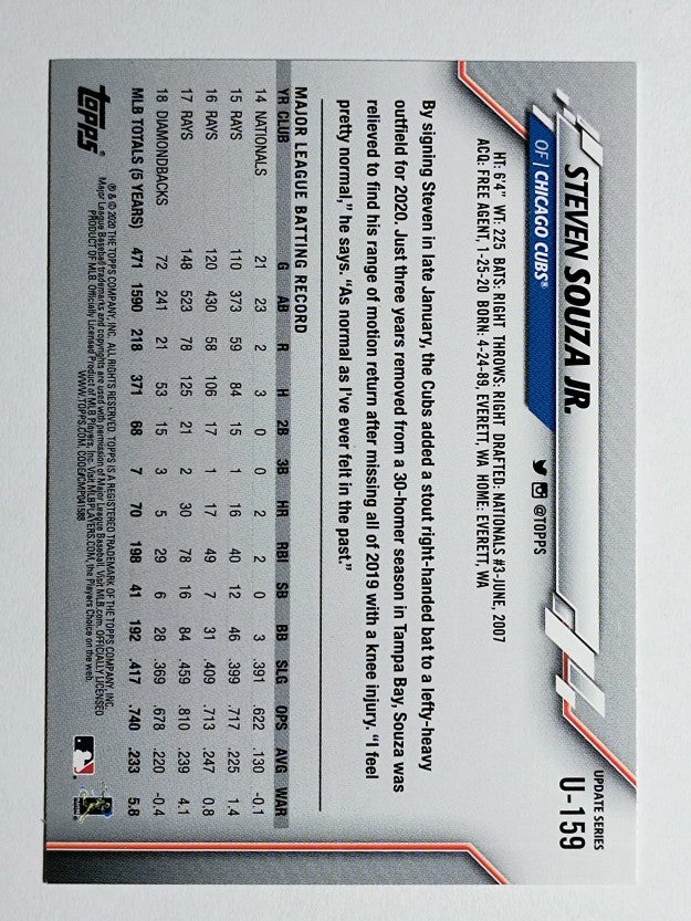 2020 Topps Update #U159 Steven Souza Jr.