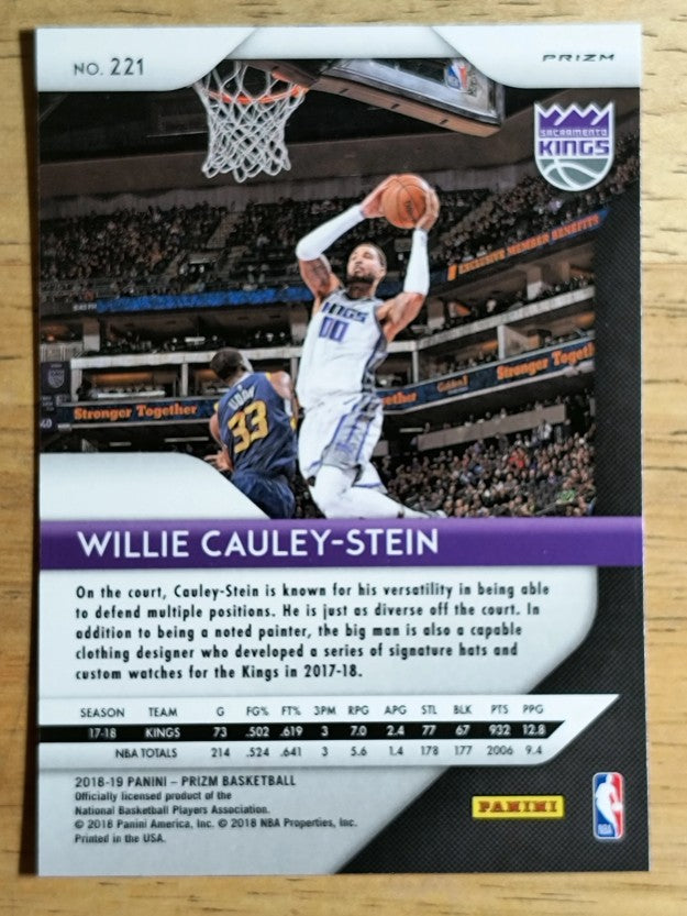 2018-19 Panini Prizm Prizms Red White and Blue #221 Willie Cauley-Stein