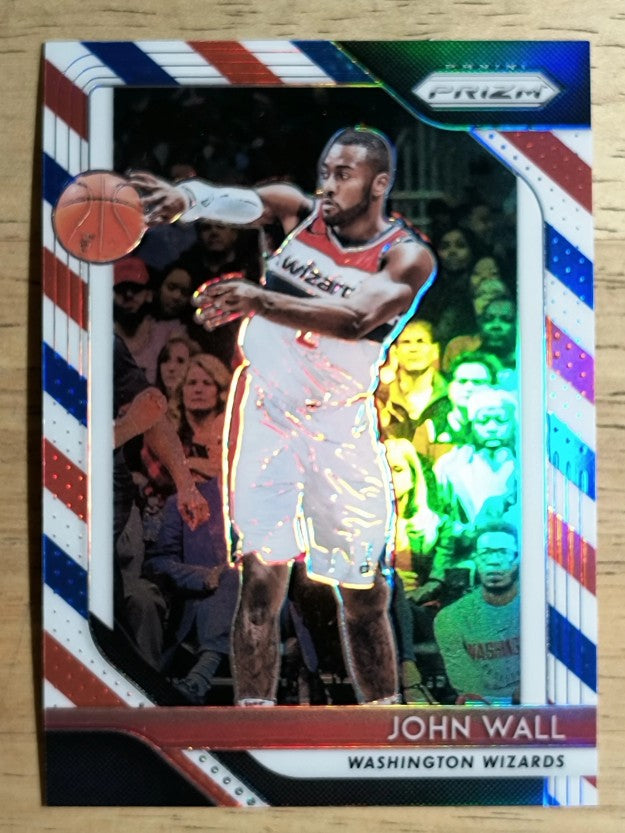 2018-19 Panini Prizm Prizms Red White and Blue #223 John Wall