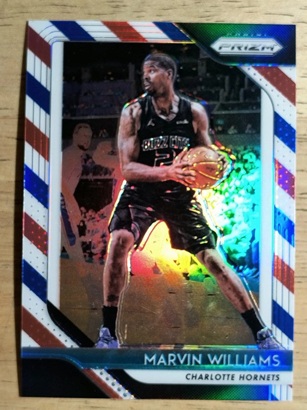 2018-19 Panini Prizm Prizms Red White and Blue #40 Marvin Williams