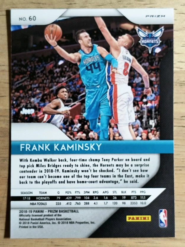 2018-19 Panini Prizm Prizms Red White and Blue #60 Frank Kaminsky