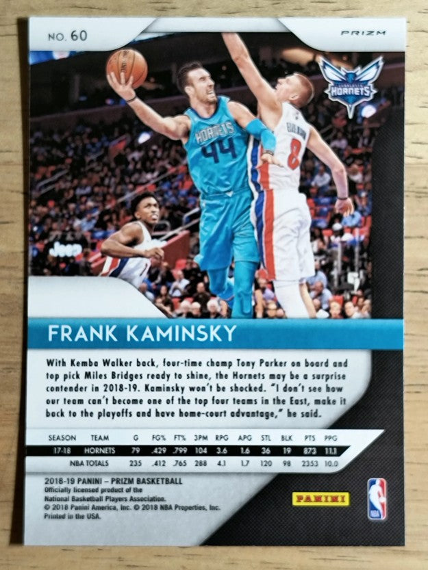 2018-19 Panini Prizm Prizms Red White and Blue #60 Frank Kaminsky