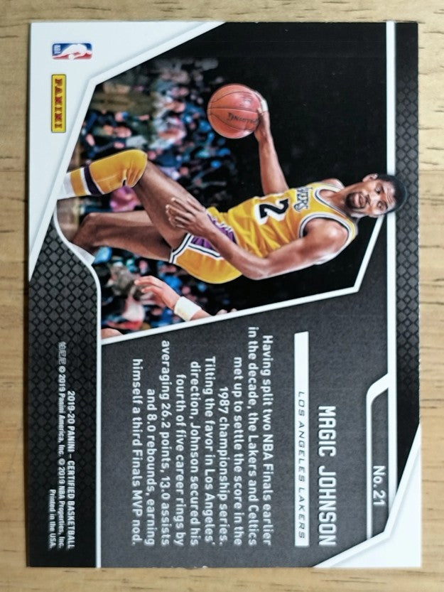 2019-20 Certified Raise the Banner #21 Magic Johnson