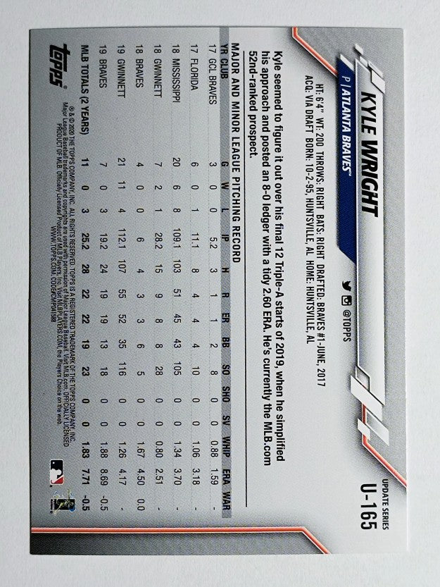 2020 Topps Update #U165 Kyle Wright