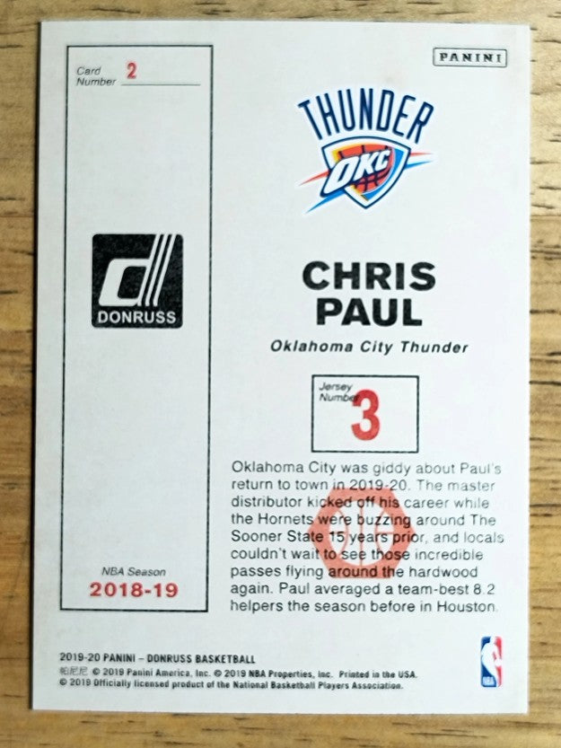 2019-20 Donruss Craftsmen #2 Chris Paul