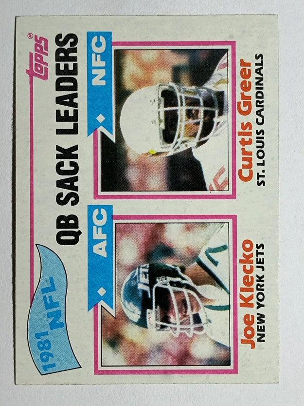 1982 Topps #259 QB Sack Leaders/Joe Klecko/Curtis Greer