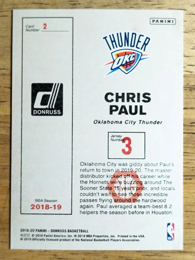 2019-20 Donruss Craftsmen #2 Chris Paul