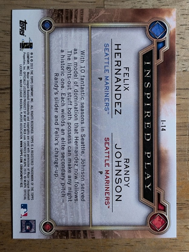 2015 Topps Inspired Play #I14 Randy Johnson/Felix Hernandez