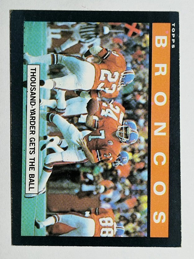 1985 Topps #235 Denver Broncos TL/Sammy Winder/John Elway (EXMT)