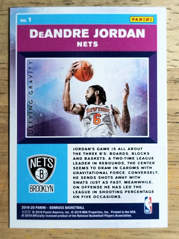 2019-20 Donruss Defying Gravity #1 DeAndre Jordan