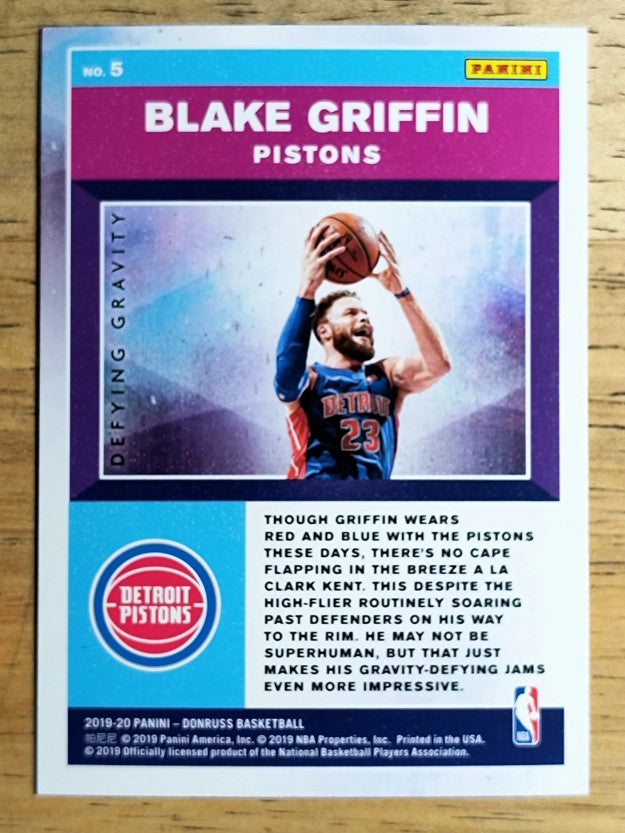 2019-20 Donruss Defying Gravity #5 Blake Griffin