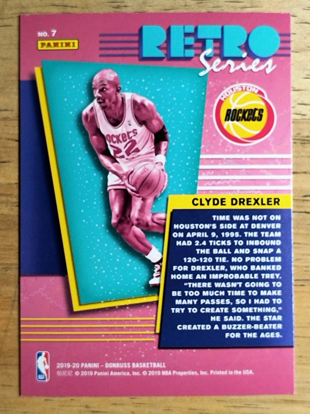 2019-20 Donruss Retro Series #7 Clyde Drexler