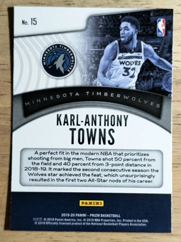 2019-20 Panini Prizm Dominance #15 Karl-Anthony Towns