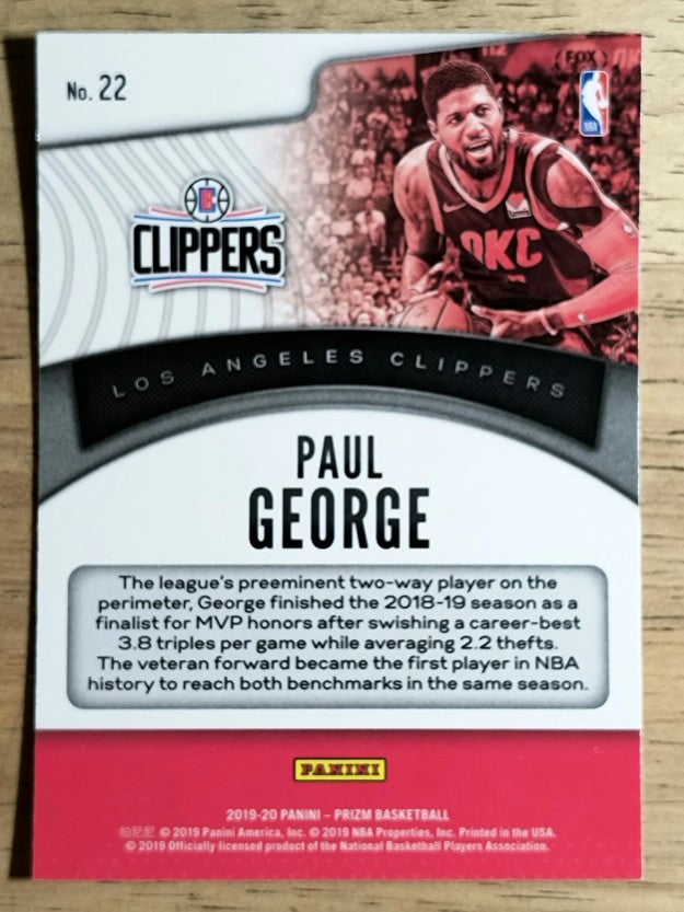 2019-20 Panini Prizm Dominance #22 Paul George