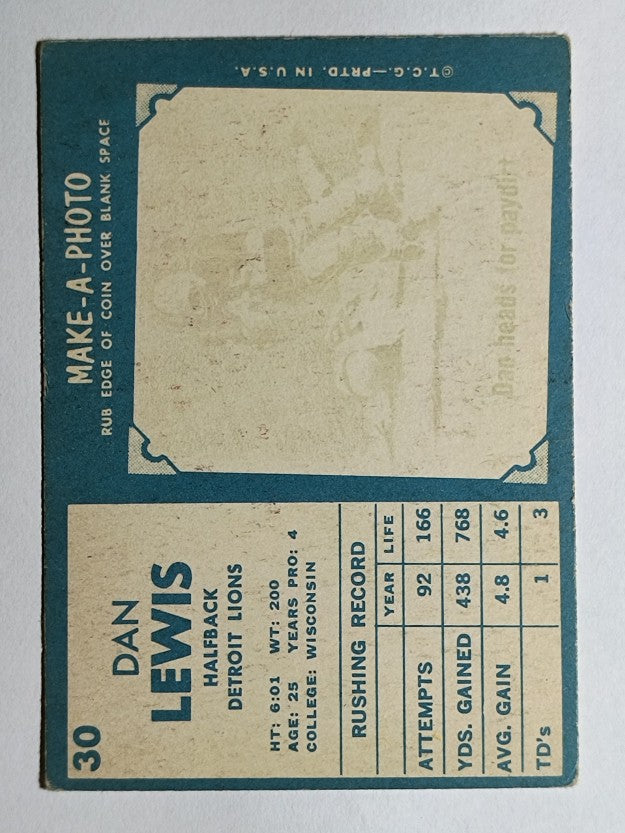 1961 Topps #30 Dan Lewis RC (VGEX)