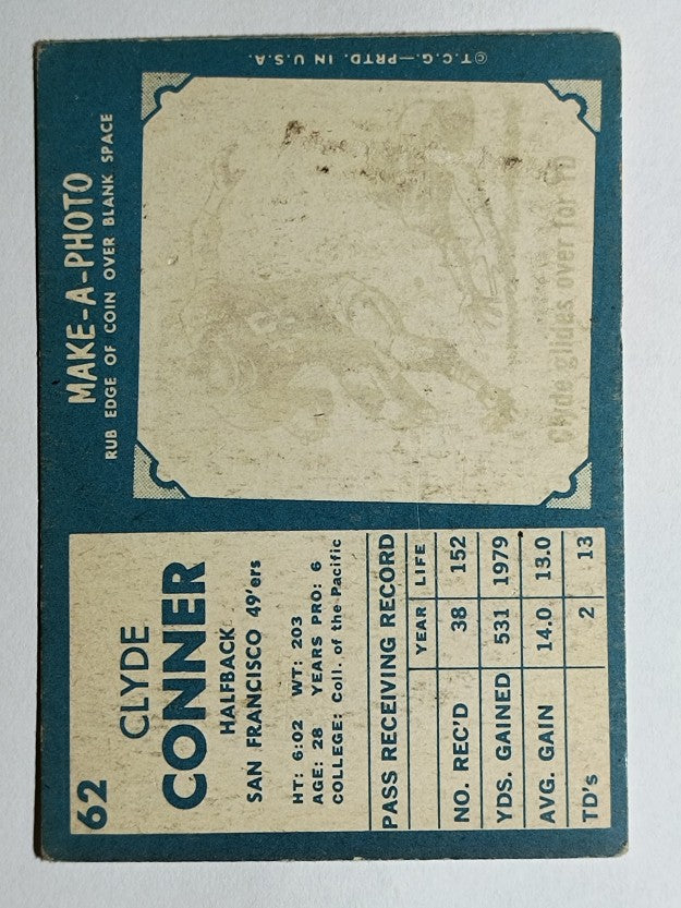 1961 Topps #62 Clyde Conner (VG)