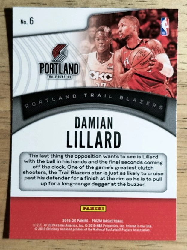 2019-20 Panini Prizm Dominance #6 Damian Lillard