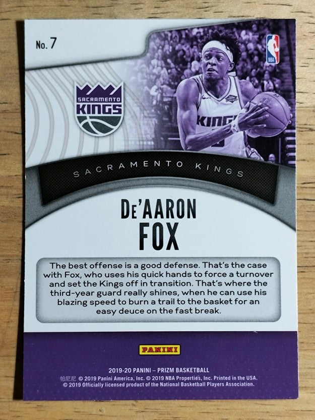 2019-20 Panini Prizm Dominance #7 De'Aaron Fox