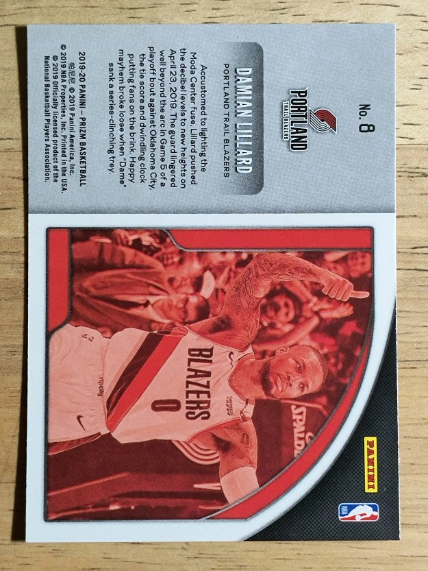 2019-20 Panini Prizm Get Hyped! #8 Damian Lillard