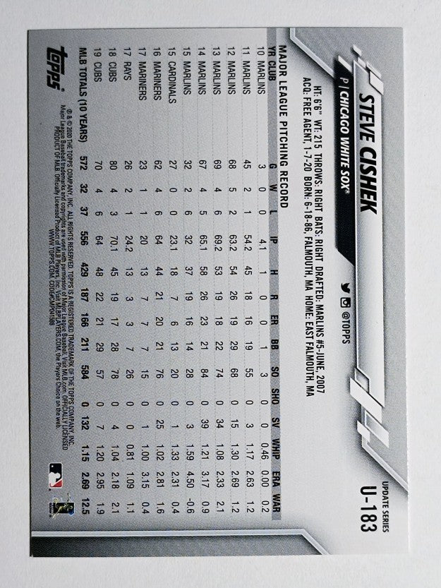 2020 Topps Update #U183 Steve Cishek