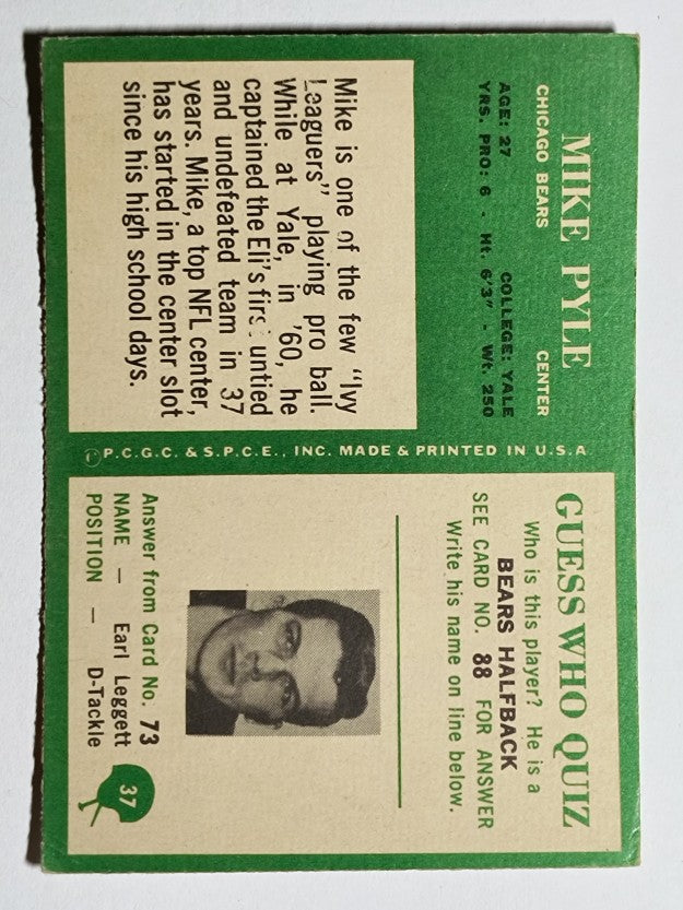 1966 Philadelphia #37 Mike Pyle (VGEX)