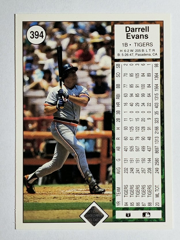 1989 Upper Deck #394 Darrell Evans