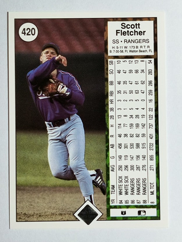 1989 Upper Deck #420 Scott Fletcher