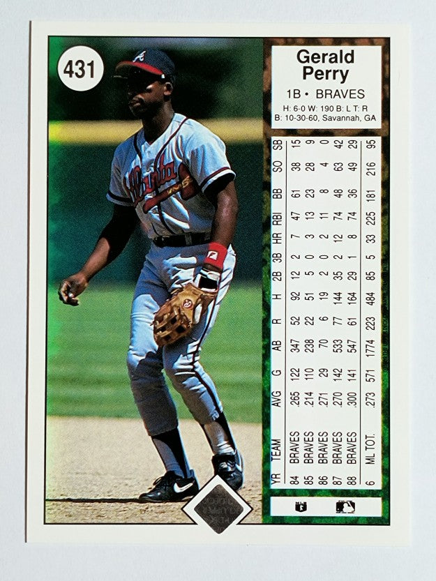 1989 Upper Deck #431 Gerald Perry