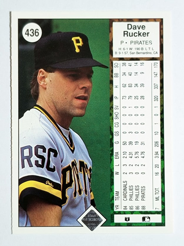 1989 Upper Deck #436 Dave Rucker