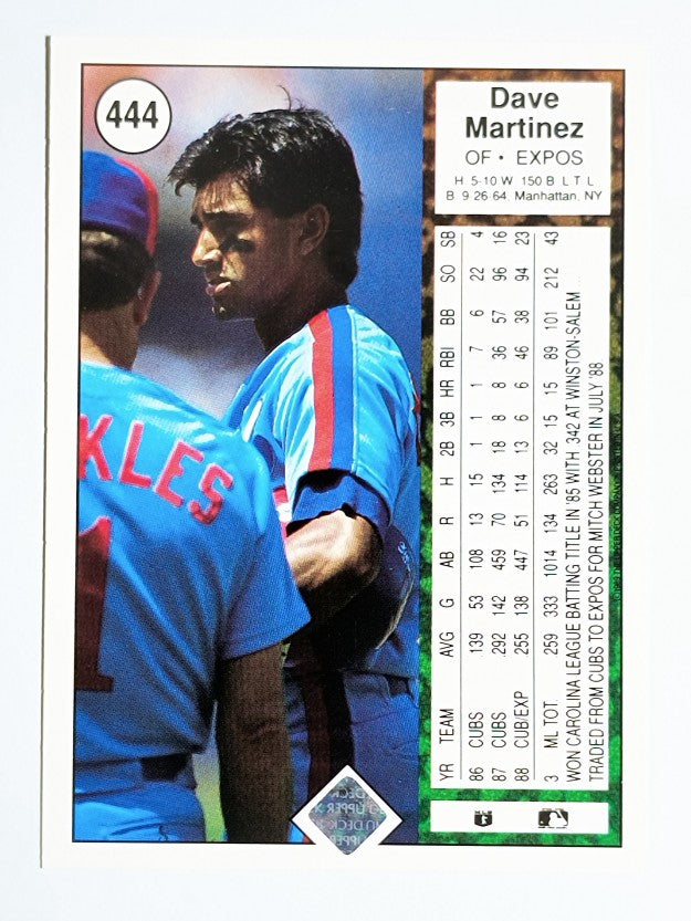 1989 Upper Deck #444 Dave Martinez