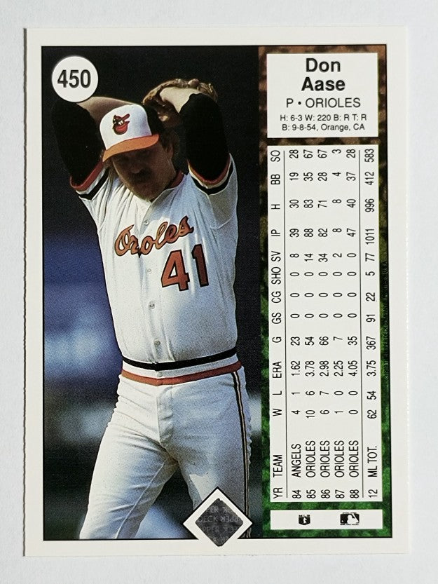 1989 Upper Deck #450 Don Aase
