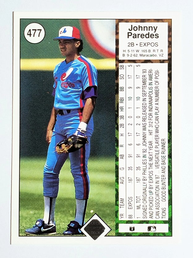 1989 Upper Deck #477 Johnny Paredes