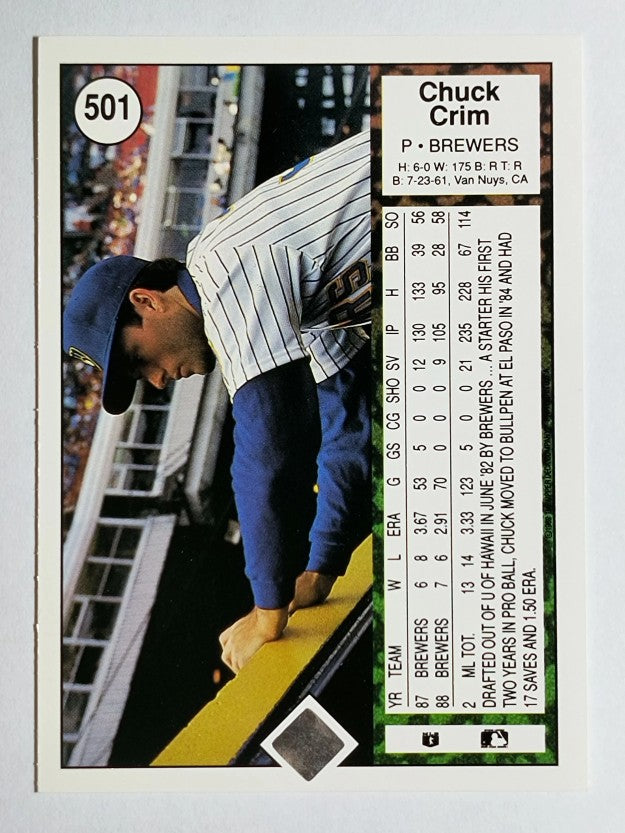 1989 Upper Deck #501 Chuck Crim