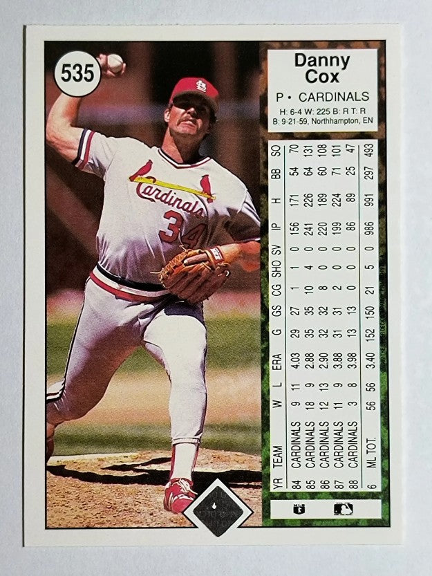 1989 Upper Deck #535 Danny Cox