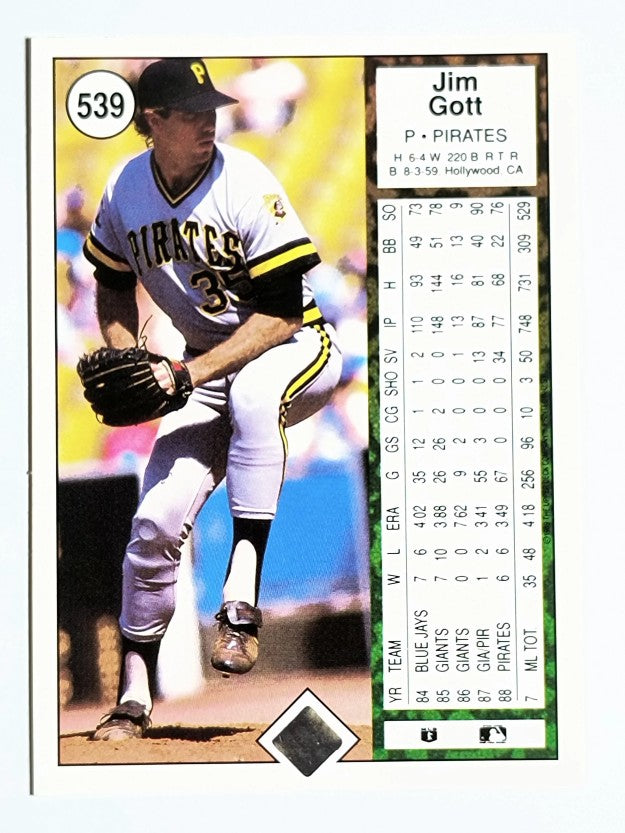1989 Upper Deck #539 Jim Gott