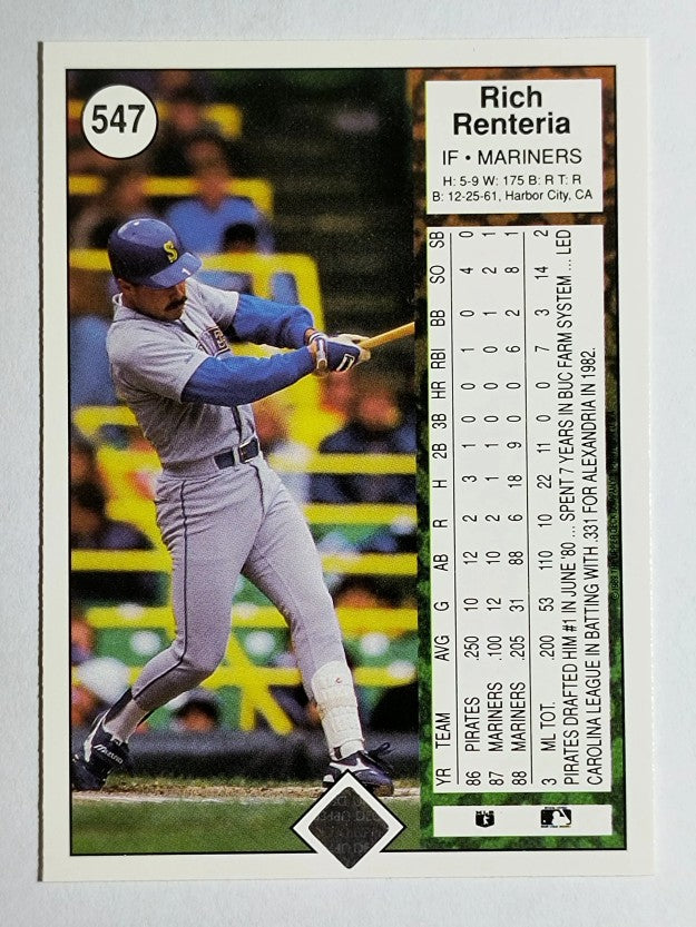 1989 Upper Deck #547 Rich Renteria