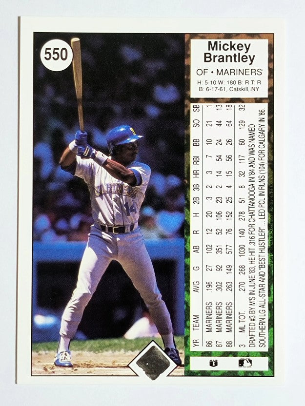 1989 Upper Deck #550 Mickey Brantley