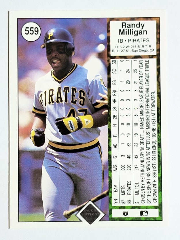 1989 Upper Deck #559 Randy Milligan