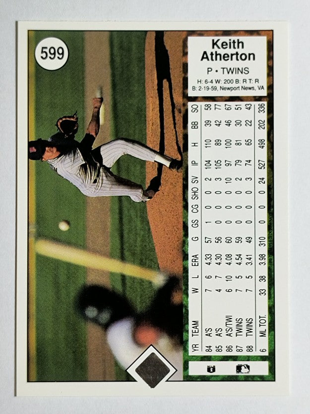 1989 Upper Deck #599 Keith Atherton