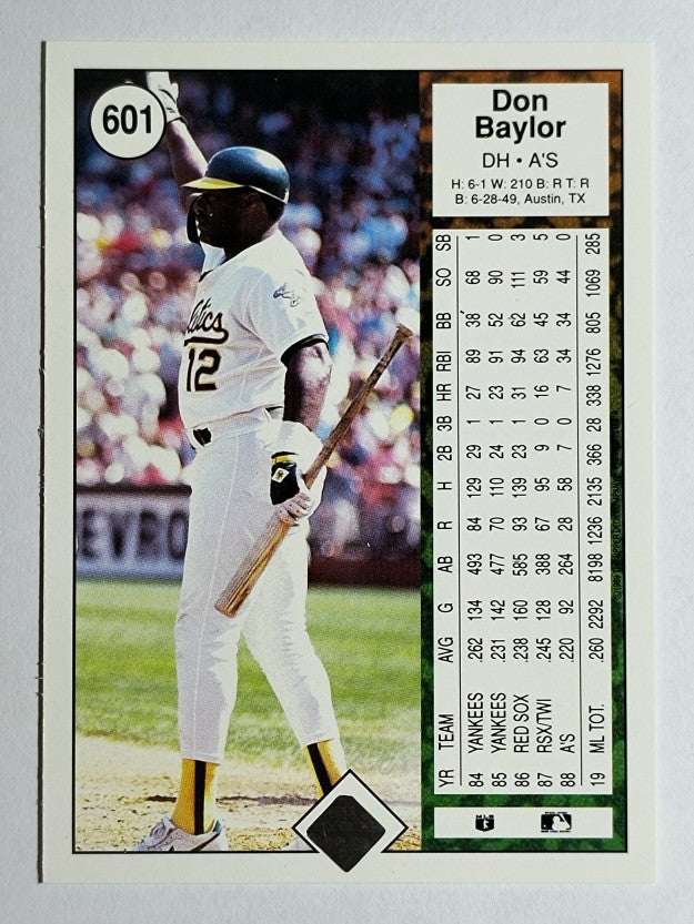 1989 Upper Deck #601 Don Baylor