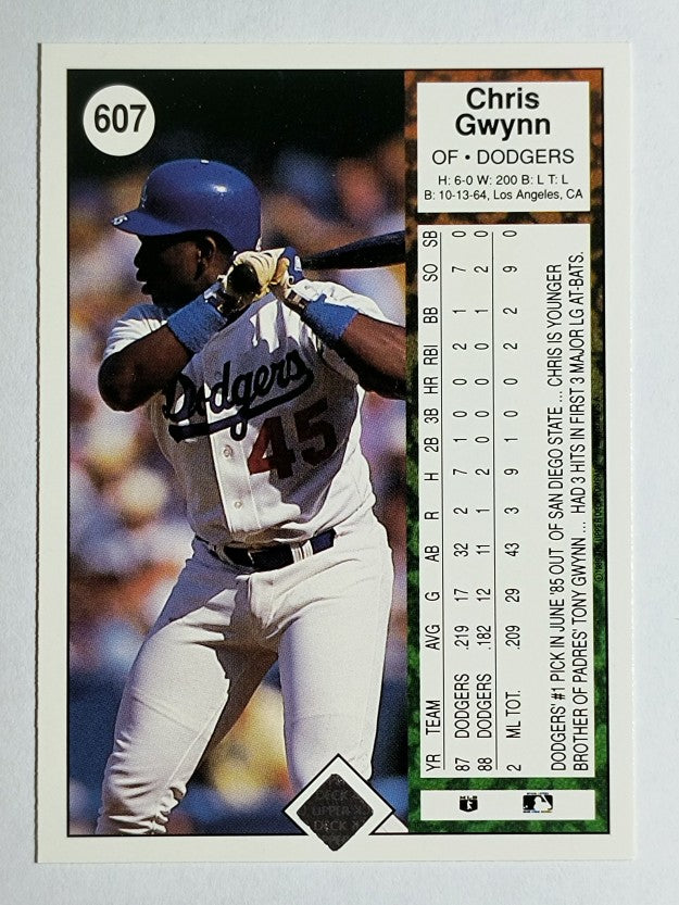 1989 Upper Deck #607 Chris Gwynn