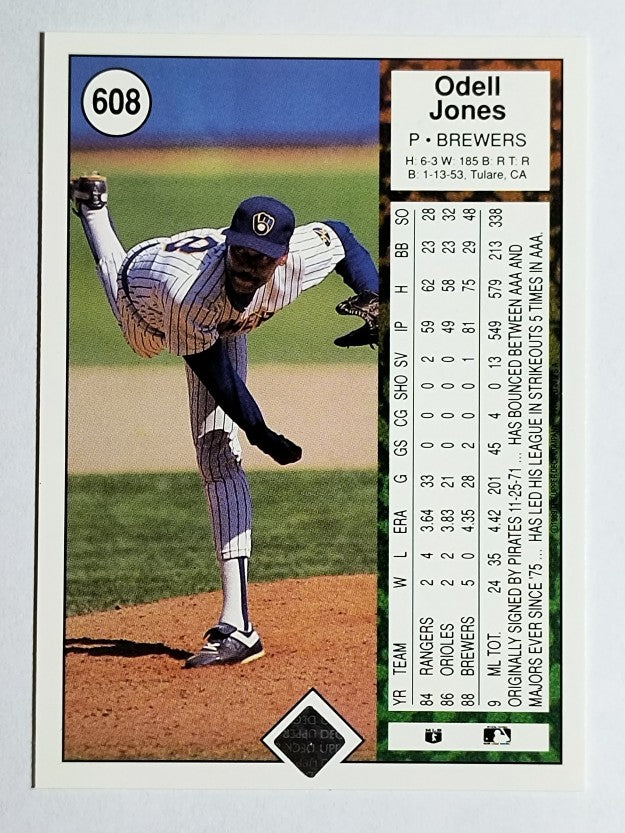 1989 Upper Deck #608 Odell Jones