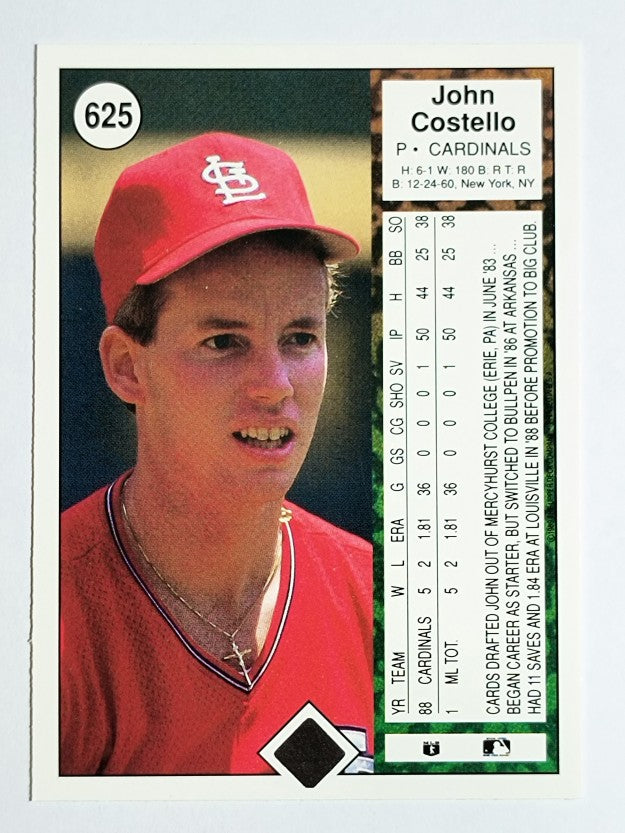1989 Upper Deck #625 John Costello RC