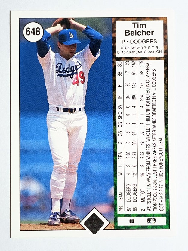 1989 Upper Deck #648 Tim Belcher