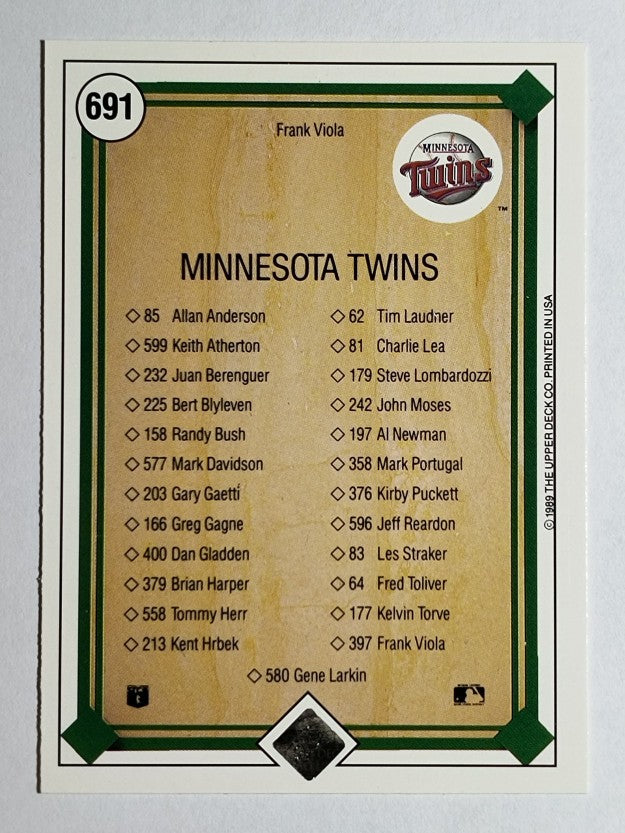 1989 Upper Deck #691 Frank Viola TC