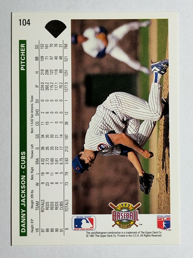 1992 Upper Deck #104 Danny Jackson
