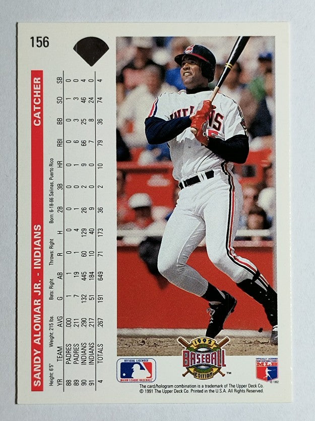 1992 Upper Deck #156 Sandy Alomar Jr.