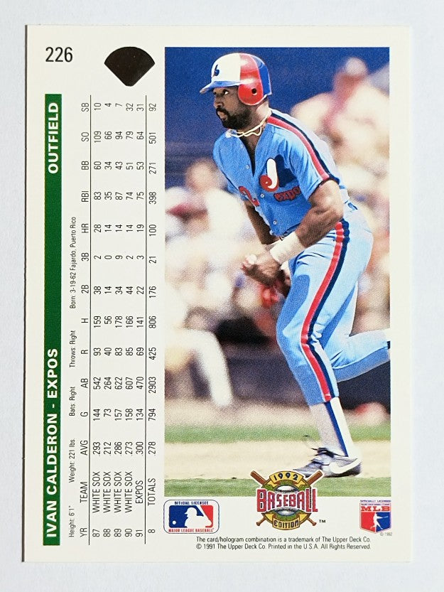 1992 Upper Deck #226 Ivan Calderon