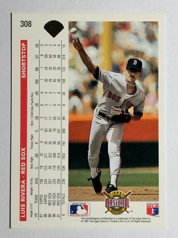 1992 Upper Deck #308 Luis Rivera