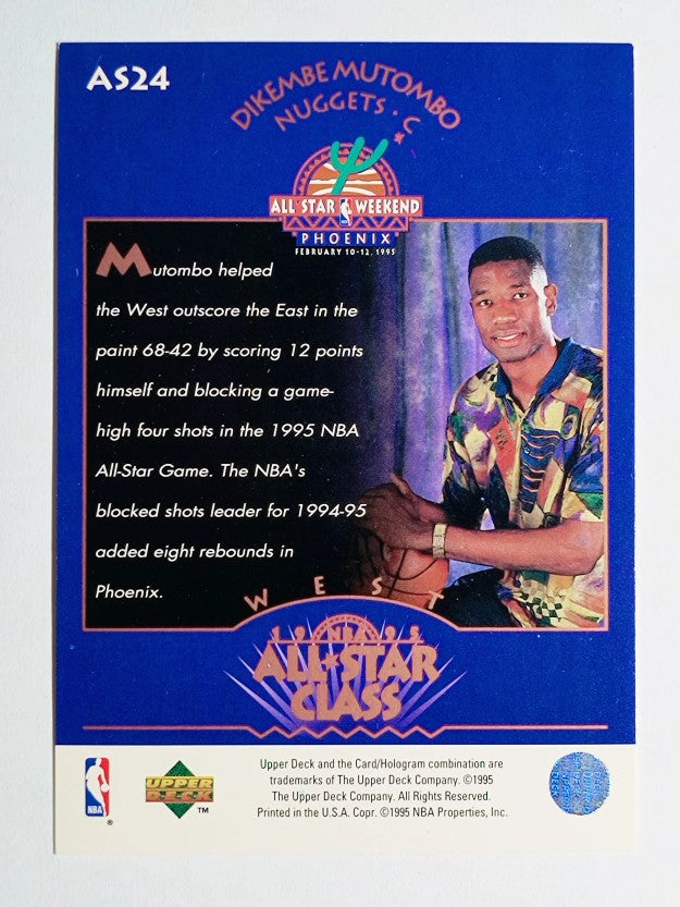 1995-96 Upper Deck All Star Class #AS24 Dikembe Mutombo